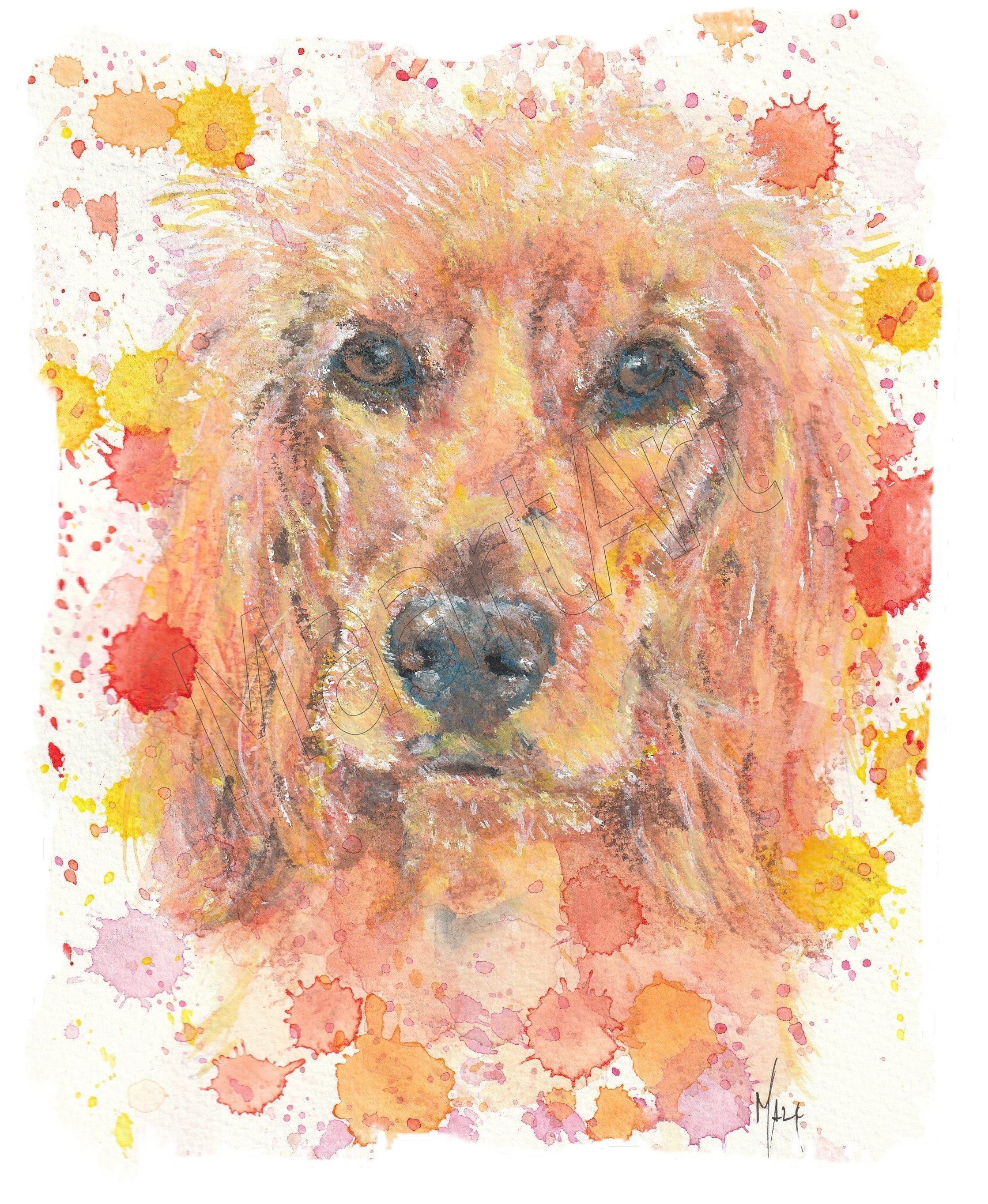 Abstract painting of Cocker Spaniel